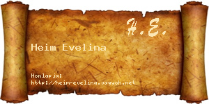 Heim Evelina névjegykártya